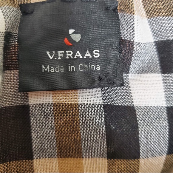 V. Fraas plaid tan poncho/wrap - Picture 7 of 7